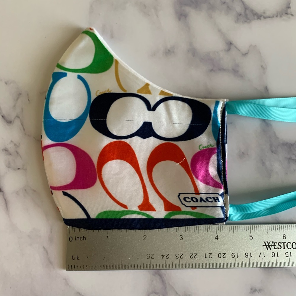 Multicolored Coach Material Face Mask